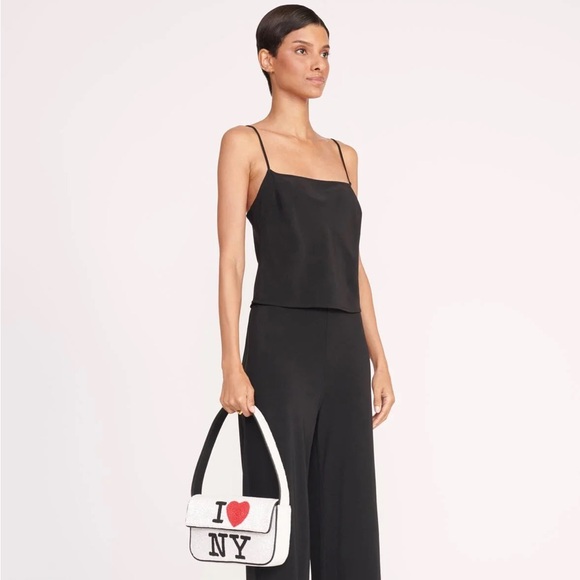 Staud I Love NY Tommy Viral Beaded Shoulder Bag Purse Handbag - Picture 4 of 12